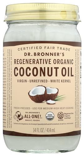 Dr. Bronner's Body Oil - Fair Trade, Vegan, USDA Organic - 14 fl oz Virgin Coconut Oil