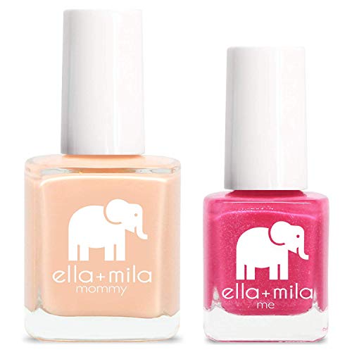 ella+mila Nail Polish Set - 7-Free, Vegan, Cruelty-Free - Nude Attitude & Pretty Princess