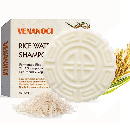 Venanoci Rice Water Shampoo & Conditioner Bar - Promotes Hair Growth, Natural Ingredients - 2oz