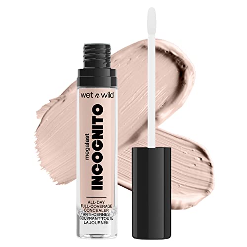 wet n wild Mega Last Concealer - All-Day Full Coverage, Nourishing Ingredients - Light Beige, 0.18oz