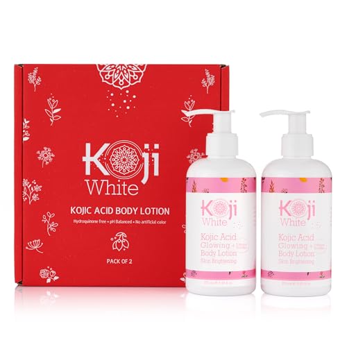 Koji White Body Lotion - Brightens & Moisturizes, Paraben-Free, Vegan - 8.45 Fl Oz (2 Packs)