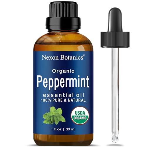 Nexon Botanics Organic Peppermint Essential Oil - Energizing & Calming, USDA Certified - 30ml