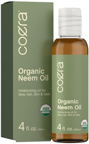 Coera Neem Oil - Certified Organic Moisturizer for Face, Hair & Skin - 4 fl oz