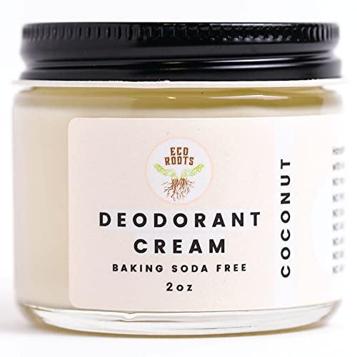 Eco Roots Deodorant Cream - Neutralizes Odor, Nourishing Organic Ingredients, Coconut Scent - 2oz