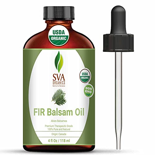 SVA Fir Balsam Essential Oil - Aromatherapy, Skin & Hair Nourishment - 4 Fl Oz with Dropper