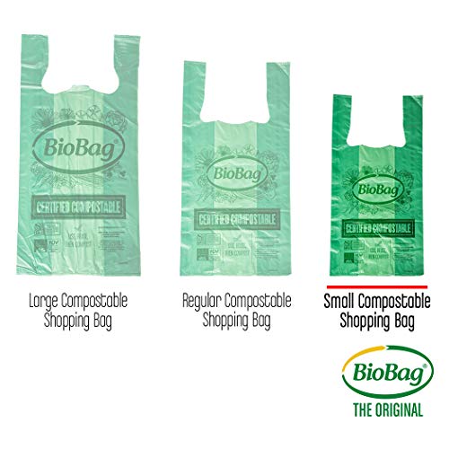 BioBag Compostable Shopping Bags - 10 lb Capacity, 600 Count, Ideal for Farmers Markets