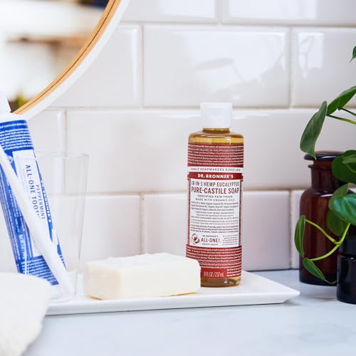 Dr. Bronner's Pure-Castile Liquid Soap - Organic & Fair Trade, Versatile Uses - Eucalyptus, 8oz