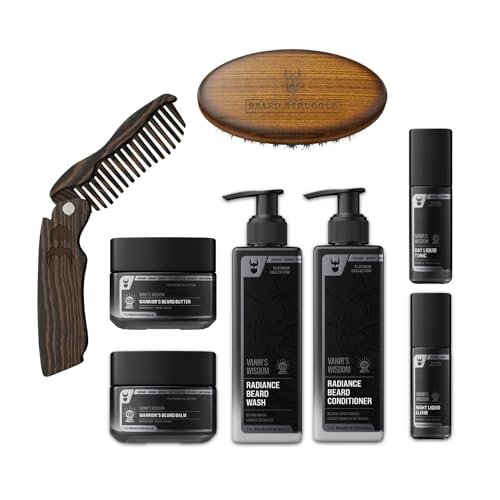 The Beard Struggle Men's Grooming Set - Nourishing Balm, Oil & Wash for Fuller Beards - 8 Scents