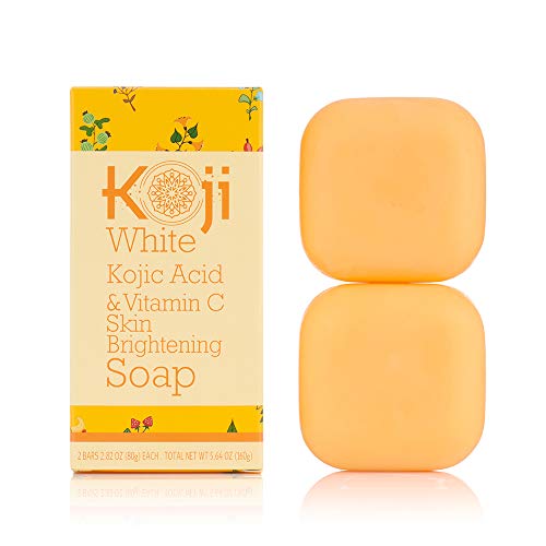 Koji White Kojic Acid Soap Set - Brightening & Hydrating for Radiant Skin - 2 Bars, Vegan