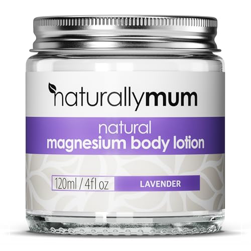 NaturallyMum Magnesium Body Lotion - Supports Sleep & Muscle Health, Lavender - 8oz