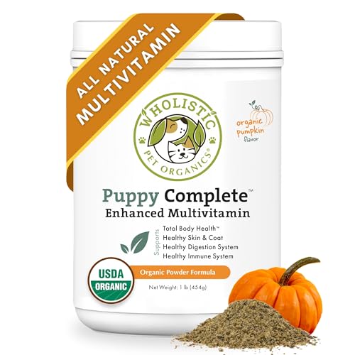 Wholistic Pet Organics Dog Supplement - Organic Pumpkin for Skin & Coat Health, Immune Support - 8oz