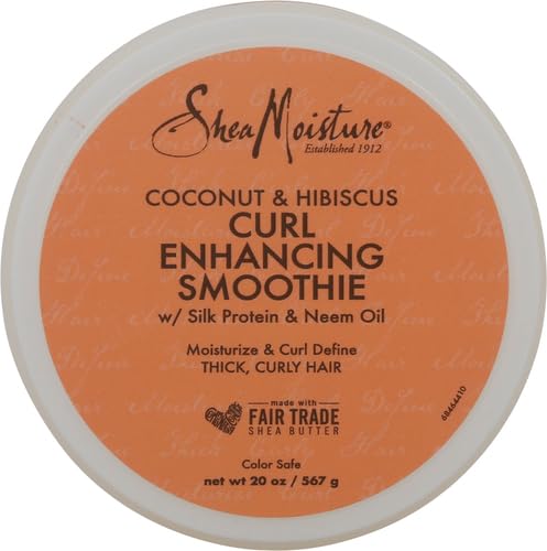 SheaMoisture Curl Enhancing Smoothie Hair Cream - Frizz Control, Softness & Shine - 20oz