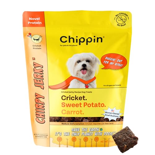 Chippin Dog Treat - Hypoallergenic Cricket & Sweet Potato, Supports Gut Health - 5oz