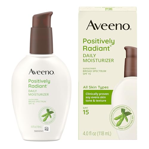 Aveeno Daily Face Moisturizer - Hydrating with SPF 15, Tone-Correcting Soy - 4 FL OZ