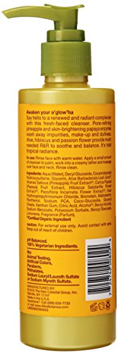 Alba Botanica Hawaiian Enzyme Face Cleanser - Fresh Complexion, Organic Aloe & Pineapple - 8oz