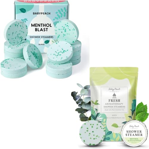 Aromatherapy Shower Steamer Gift Set - Stress Relief with Eucalyptus, 34 Pack for Self Care