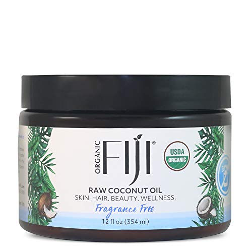 Organic Fiji Massage Lotion - Deeply Moisturizing, Fragrance-Free Cold Pressed Coconut Oil - 12oz