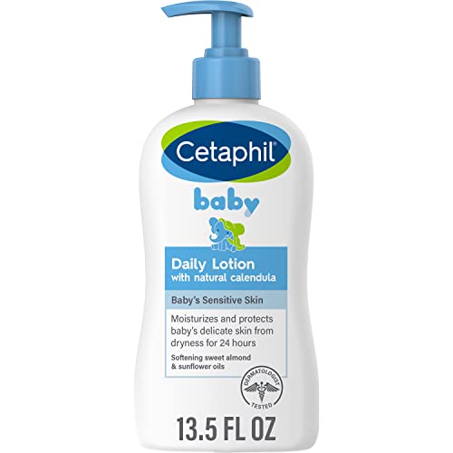 Cetaphil Baby Lotion - 24-Hour Moisture, Organic Calendula, Vitamin E & Almond Oil - 13.5 fl oz