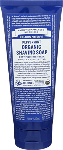 Dr. Bronner's Shaving Gel - 100% Organic, Invigorating Spearmint Peppermint - 7 fl. oz.