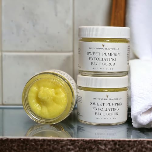 Bee-Youtiful Beauties Sweet Pumpkin Face Scrub - Hydrating Exfoliator for All Skin Types - 2 Oz