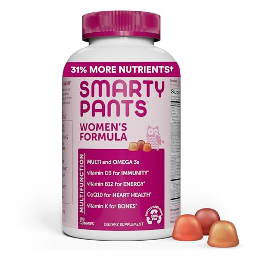 SmartyPants Women's Multivitamin Gummies - 21 Essential Nutrients, Non-GMO, 180 Count