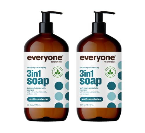 Everyone 3-in-1 Kids Soap - Nourishing Lavender & Eucalyptus Cleanser, 32oz Bottles (Pack of 2)