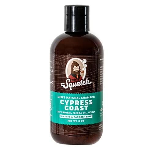 Dr. Squatch Cypress Coast Shampoo - Full, Healthy Hair, Hydrated Scalp, Burdock & Tea Tree - 8oz