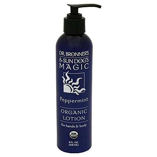 Dr. Bronner's Organic Lotion - Refreshing Peppermint Hydration, Certified Ingredients - 8 fl oz