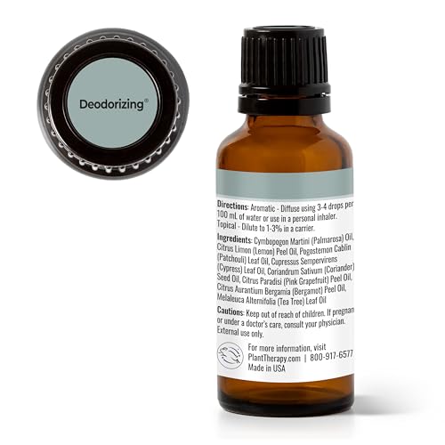 Plant Therapy Deodorizing Essential Oil Blend - Natural Odor Fighter, 100% Pure - 30 mL