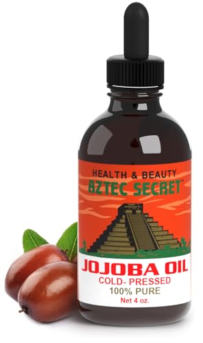 Aztec Secret Jojoba Oil - Deep Moisturizer for Hair & Skin, 100% Pure Cold-Pressed - 4oz