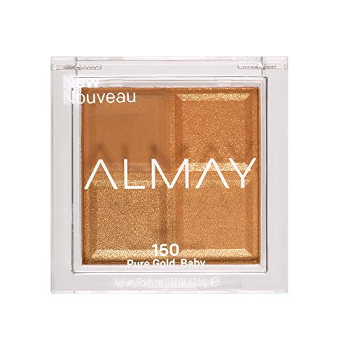 Almay Eyeshadow Palette - Versatile Finishes for Day & Night Looks, Cruelty-Free - Pure Gold