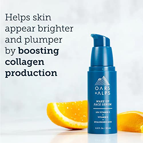 Oars + Alps Face Serum - Anti-Aging, 15% Vitamin C & Hydration, Dermatologist Tested - 0.8 Fl Oz
