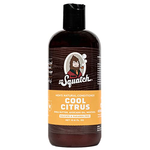 Dr. Squatch Cool Citrus Conditioner - Hydrates, Stimulates Scalp, Organic Peppermint - 10.6oz