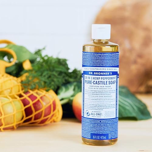 Dr. Bronner's Body Soap - Made with Organic Oils, 18-in-1 Uses, Vegan, 16oz