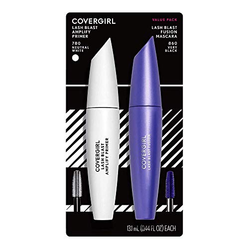 COVERGIRL Lash Primer & Mascara Pack - Volumizing, Nourishing Oils, Very Black - 0.44 Fl Oz