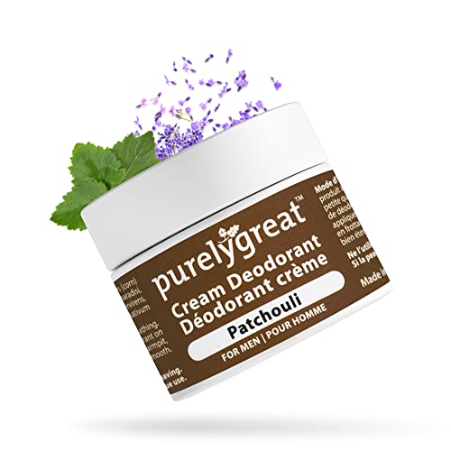 Purelygreat Natural Deodorant - All-Day Freshness, EWG Verified, Patchouli Scent - 50g