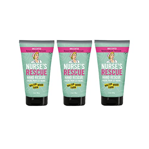 Walton Wood Farm Nurse's Rescue Hand Cream - Hydrates Dry Skin, Vegan, Cruelty-Free - 2 oz, 3 Pack