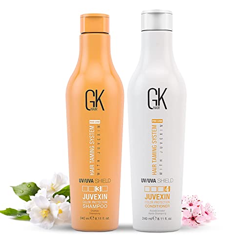 GK HAIR 2-in-1 Shampoo & Conditioner - UV Protection, Nourishing Keratin Blend - 8.11oz
