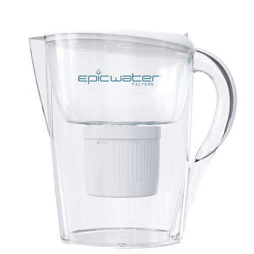 Epic Water Filters Pure Pitcher - Removes Fluoride, Lead, Forever Chemicals - 10 Cup, BPA-Free