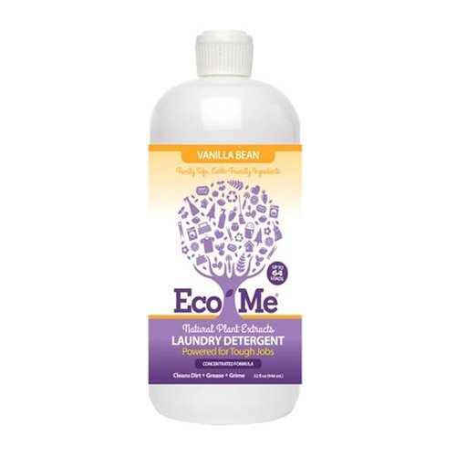 Eco-Me Laundry Detergent - Natural Plant-Based Formula, Vanilla Scent, Biodegradable - 32oz