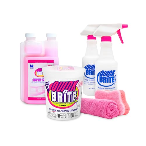 Quick‘n Brite All Purpose Cleaner Kit - Non-Toxic, Versatile Stain Removal - 16oz & Accessories