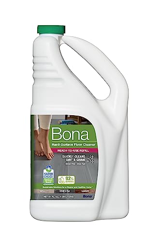 Bona Multi-Surface Cleaner Refill - Residue-Free, Plant-Based, Safe for Floors - 64 fl oz