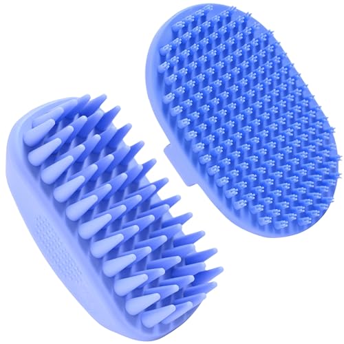 We Love Doodles Dog Grooming Bath Brush - Deep Cleaning & Soothing Massage, 2 Pack