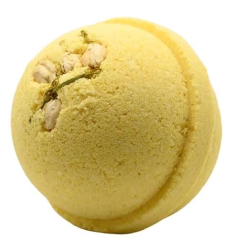 Marbela Cosmetics Lemon Bath Bomb - Moisturizing Vegan Formula, Epsom Salt & Essential Oils - 5 oz