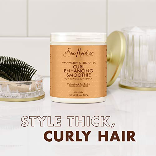 SheaMoisture Curl Enhancing Smoothie Hair Cream - Frizz Control, Softness & Shine - 20oz