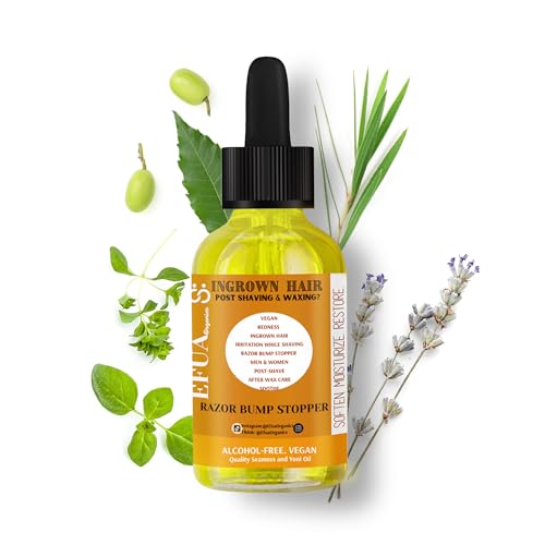 Efua Oil Ingrown Rescue Kit - Natural Hair Removal Relief, Nourishing Herbal Formula - 0.5 oz