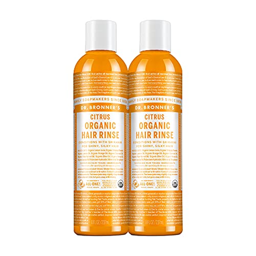 Dr. Bronner's Organic Hair Rinse - Nourishing Citrus Conditioner, Fair Trade Ingredients - 8oz