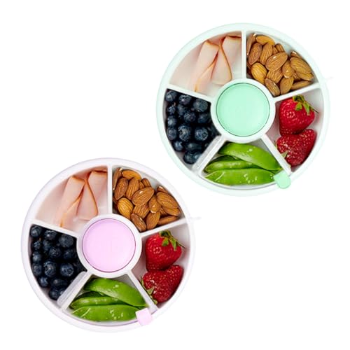 GoBe Kids Snack Spinner - 5 Compartment Fun, BPA & PVC Free, Dishwasher Safe - 6.5in