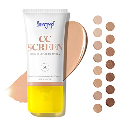 Supergoop! CC Screen - Mineral Color-Corrector & Broad Spectrum SPF 50 - 1.6 fl oz