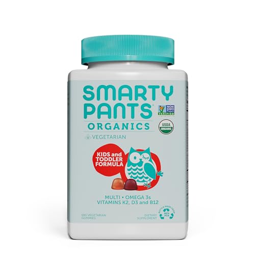 SmartyPants Organic Kids Multivitamin Gummies - Immune Support, Vegetarian, 180 Count